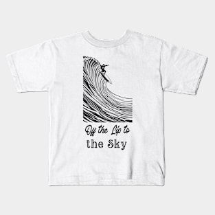 off the lip to the sky, surf girl vibes, v4 Kids T-Shirt